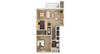 1 Bedroom 1 Bathroom, 744 sq ft, Lark floorplan 1 Bedroom 1 Bathroom, 744 sq ft, Lark floorplan at Bexley Village, Greenwood, 46143